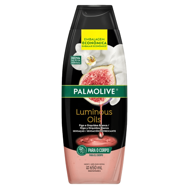 Sabonete Liquido Palmolive Figo E Orquidea Branca Luminous Oils 650ml