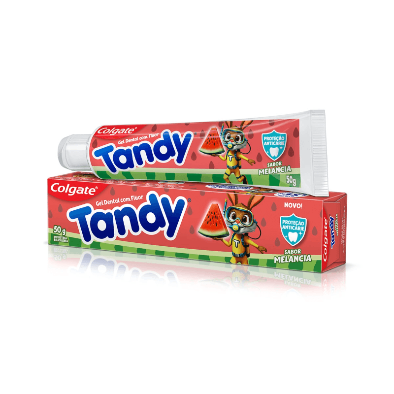 Gel Dental Infantil Anticárie Com Flúor Melancia Colgate Tandy Caixa 50g