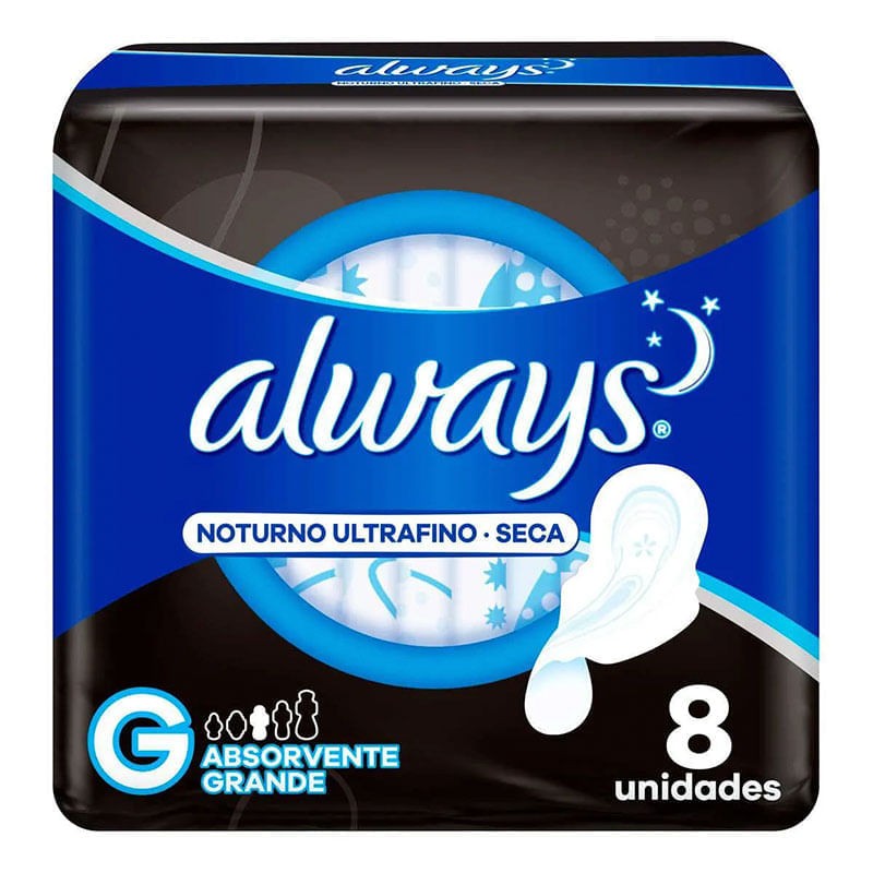 Absorvente Always Ultrafino Noturno Long 8 un