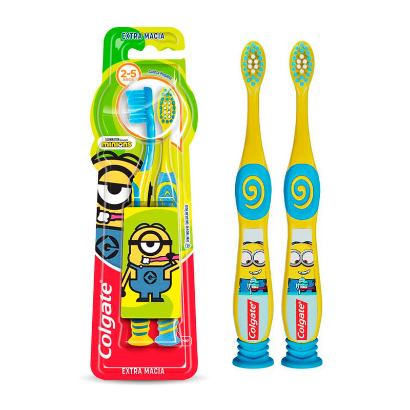 Escova Dental Colgate Smiles Minions 2 A 5 Anos Com 2