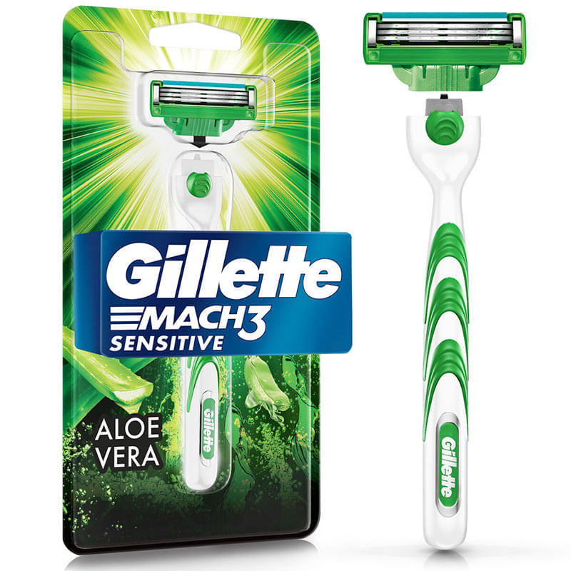 Aparelho De Barbear Gillette Mach3 Sensitive Com Carga