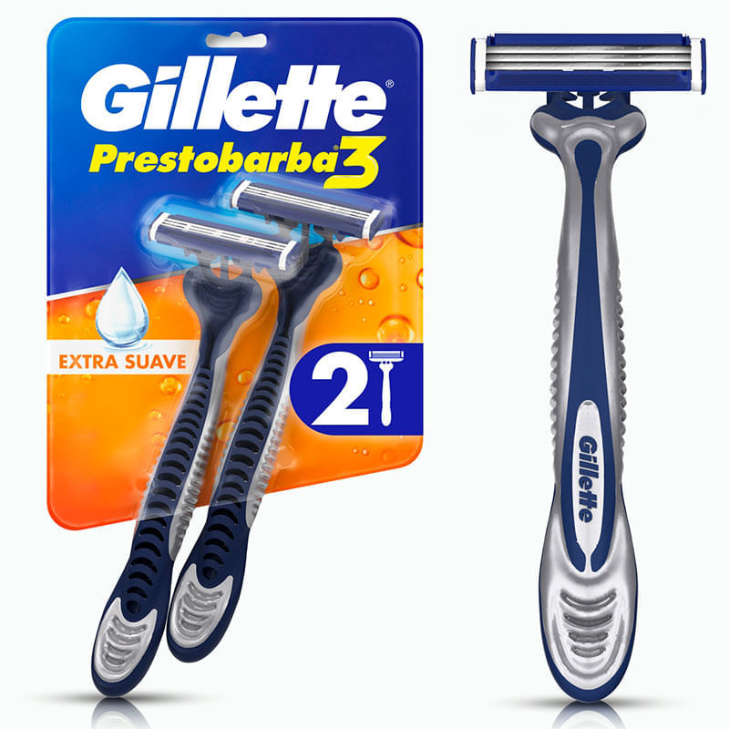 Aparelho De Barbear Descartavel Gillette Prestobarba 3 Confortgel Com 2 Unidades