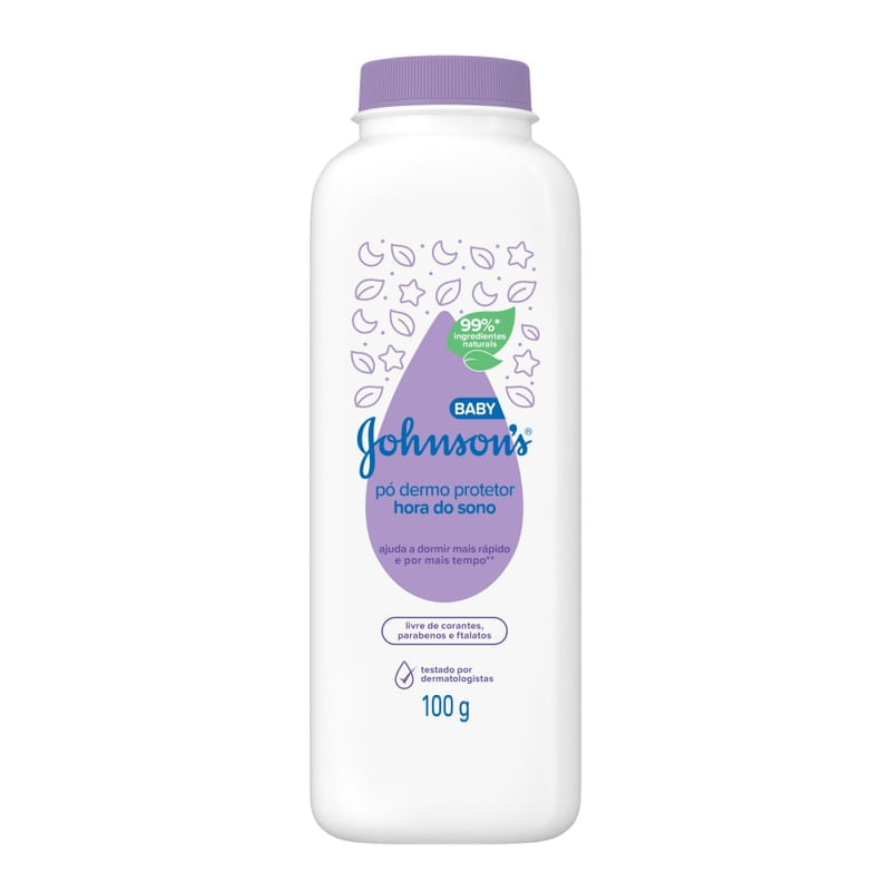 Talco J&J Baby Po Dermo Protetor Hora Do Sono 100g