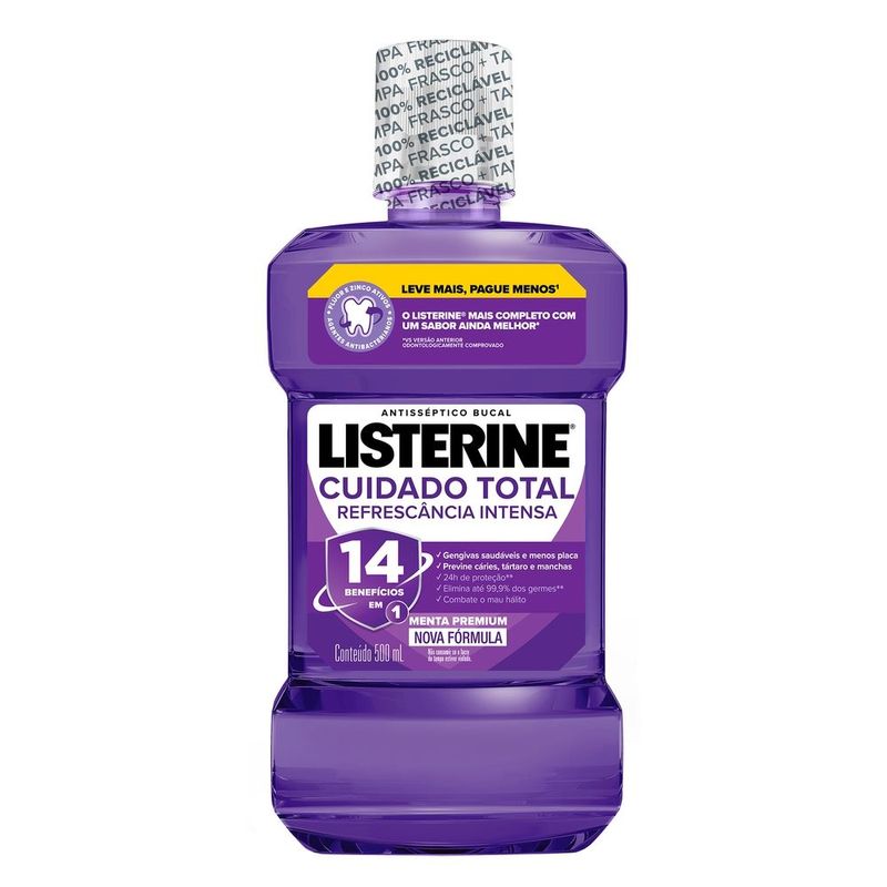 Listerine Antisséptico Cuidado Total 500ml