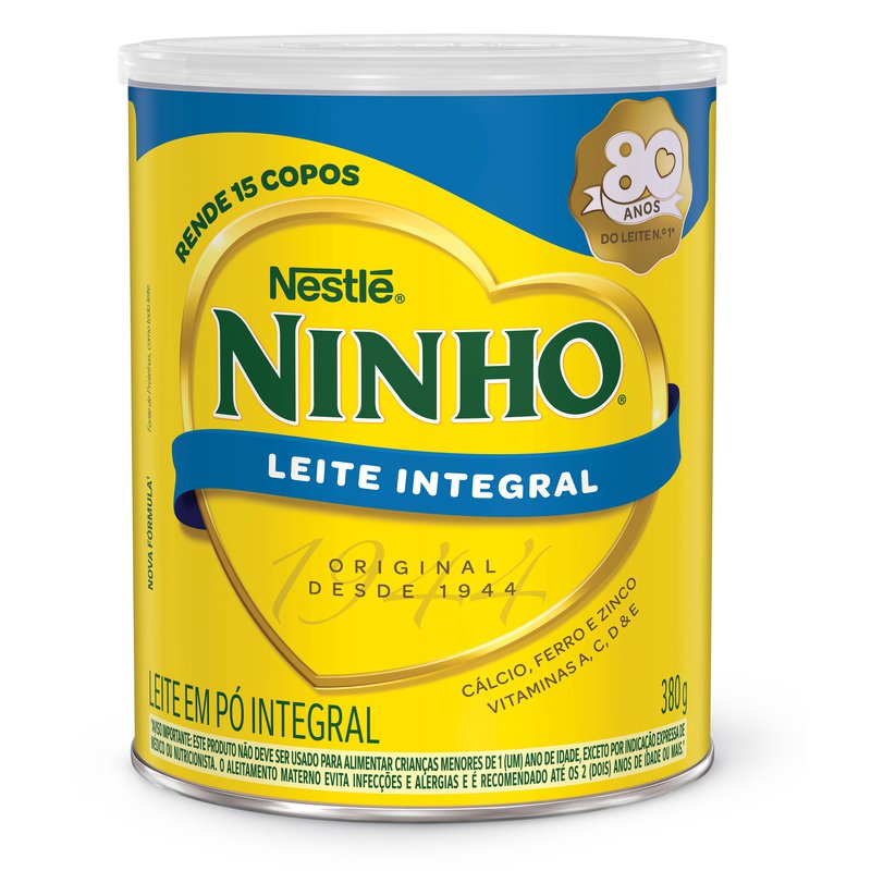 Leite Pó Integral Ninho Forti+ Lata 380g