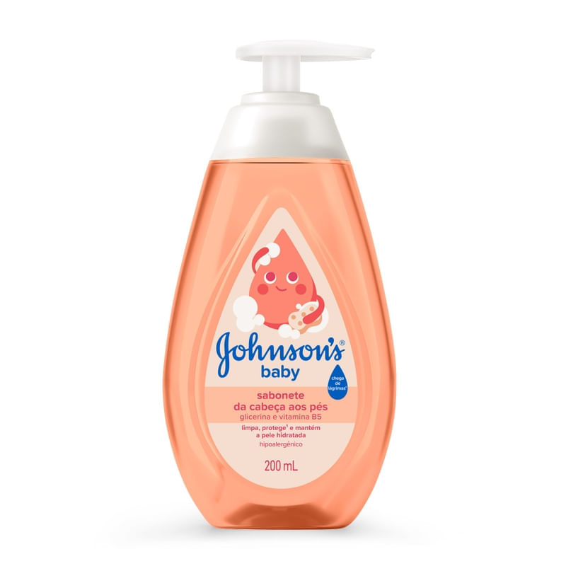 Sabonete Liquido Johnson's Baby Da Cabeca Aos Pes Glicerina 200ml