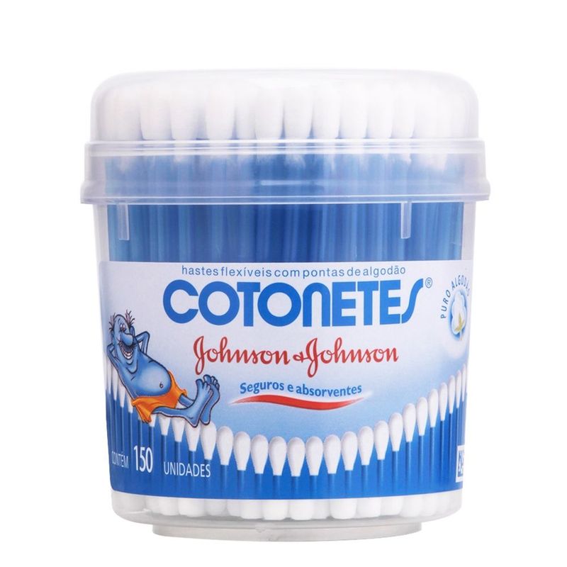 Cotonete J&J Hastes Flexiveis Pote Com 150