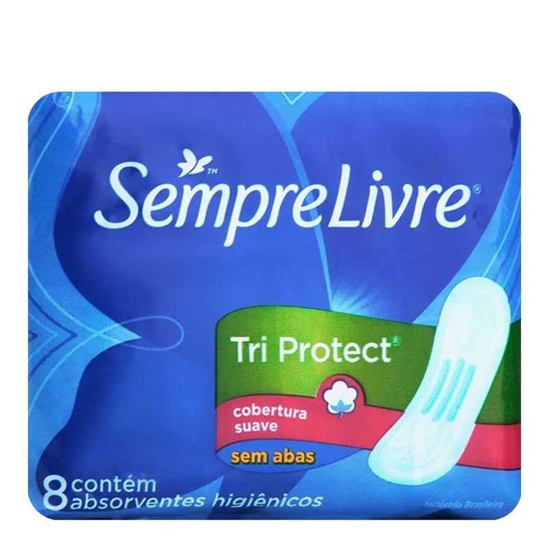 Absorvente S Livre Suave sem Abas 8 un