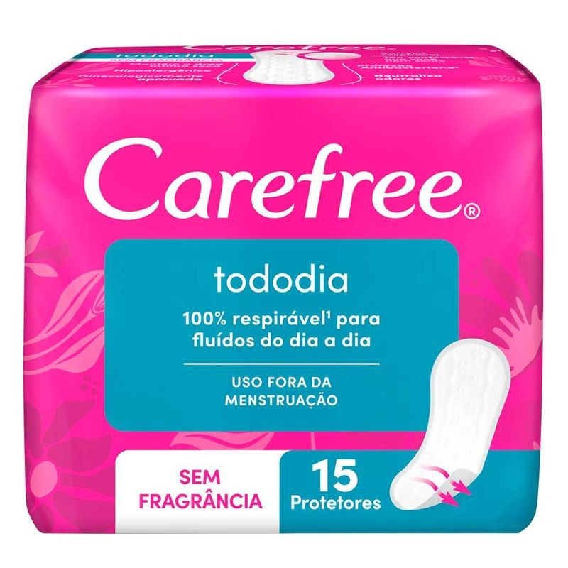 Protetor Diário Carefree Todo Dia sem Perfume 15 un