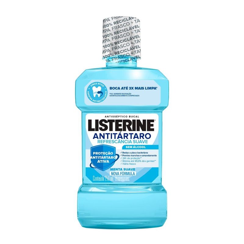 Listerine Antisséptico Antitartaro Zero Alcool 250ml