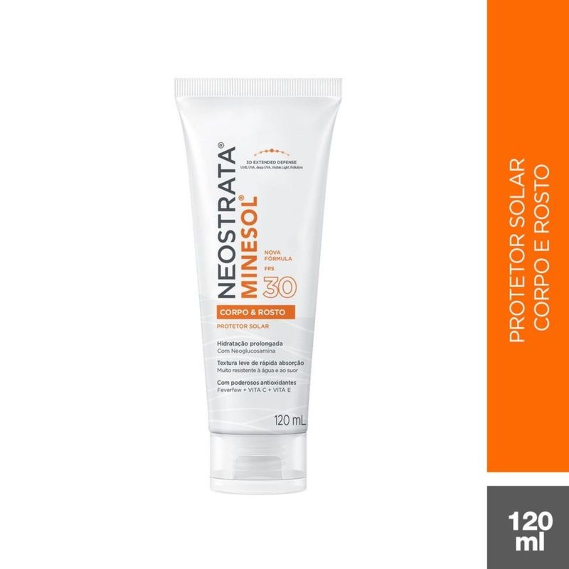 Protetor Solar Neostrata Minesol Rosto E Corpo Fps30 120ml