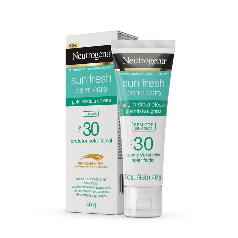Protetor Solar Neutrogena Sun Fresh Facial Antioliosidade Fps30 40g
