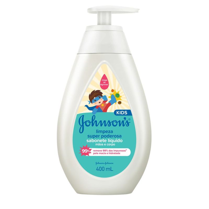 Sabonete Liquido Infantil Johnson's Baby Limpeza Super Poderosa Com 400ml
