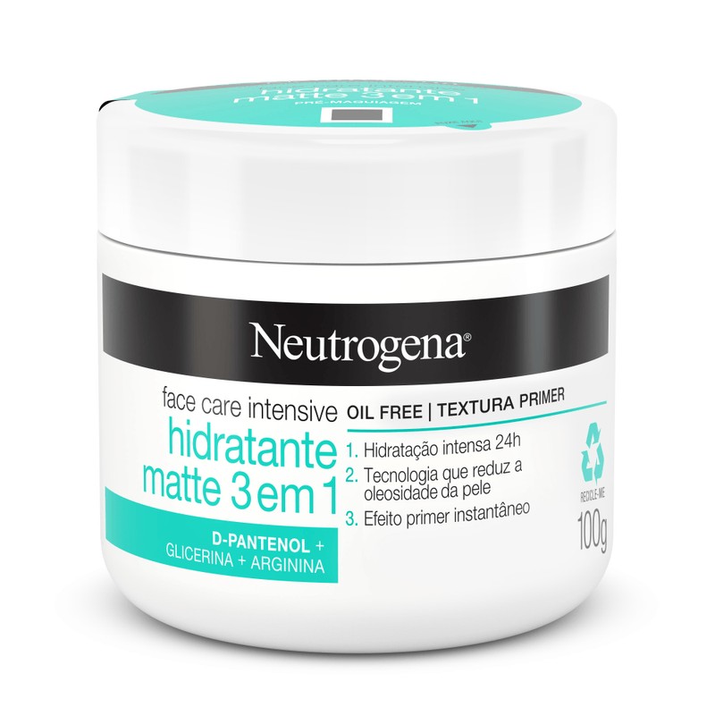 Neutrogena Creme Face Care Hidratante Matte 3 Em 1 100g