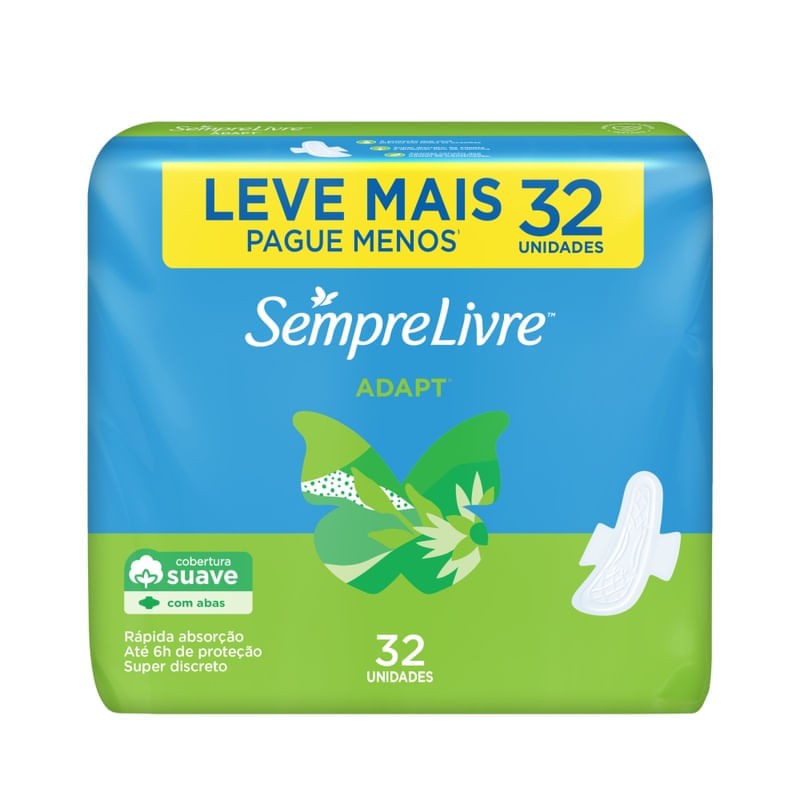 Absorvente Semp Livre Ad Suave com Abas 32 un