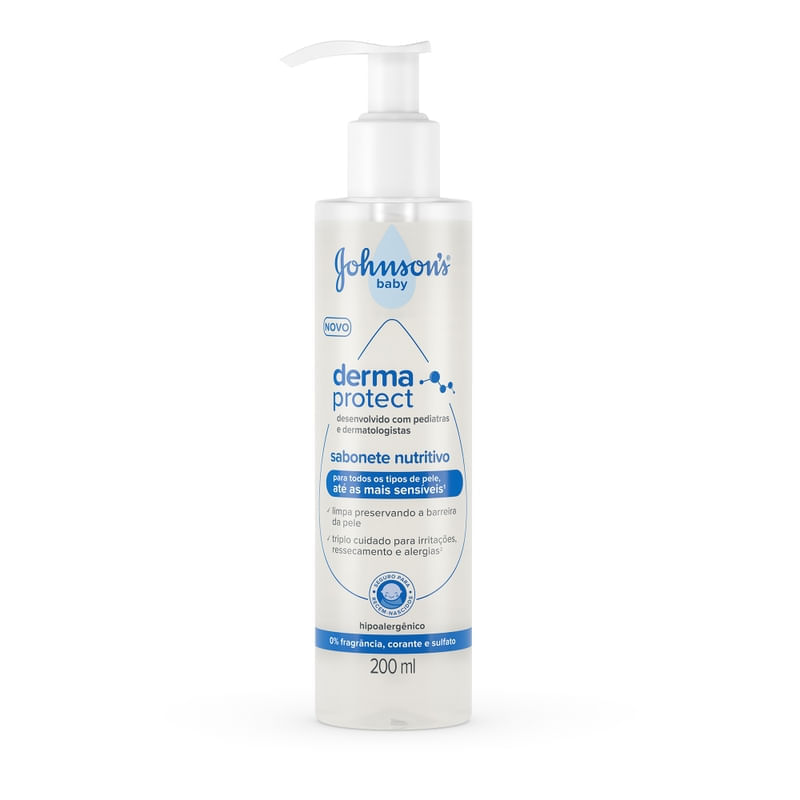 Sabonete Liquido Nutritivo Johnson's Baby Derma Protect 200ml