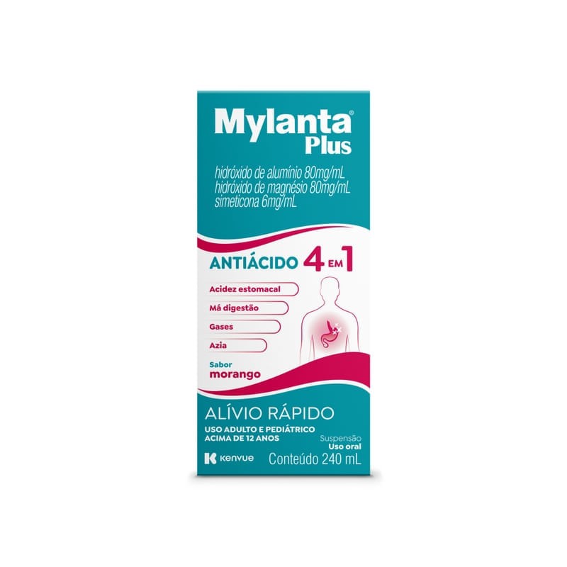 Mylanta Plus Morango 240ml