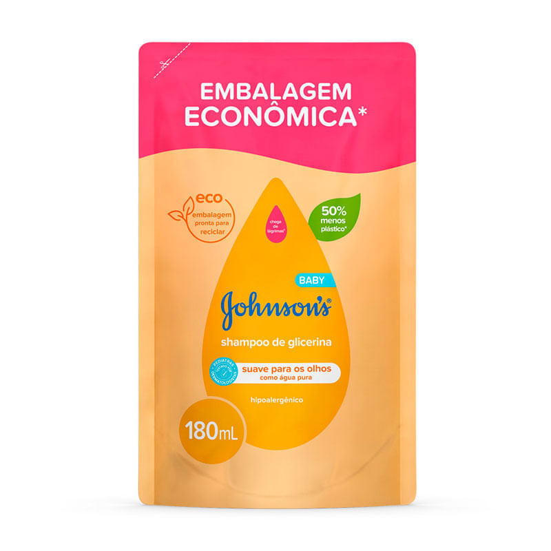 Shampoo Johnson's Baby Glicerina Refil 180ml