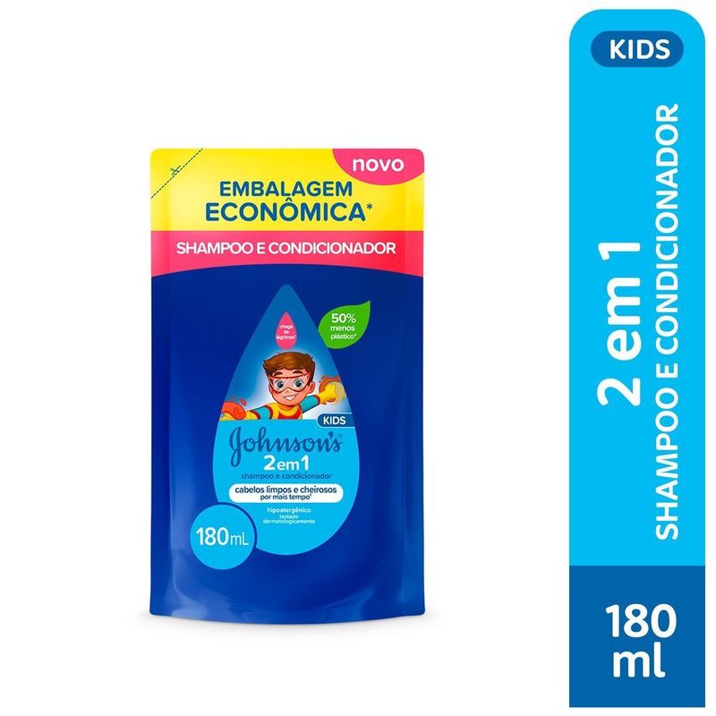 Shampoo J&J Baby 2 Em 1 180ml Refil