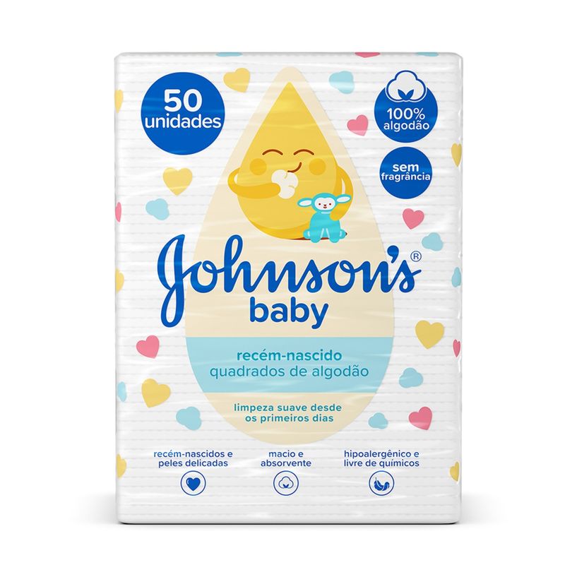 Algodao Johnson Quadrado Baby Com 50 Unidadesrn