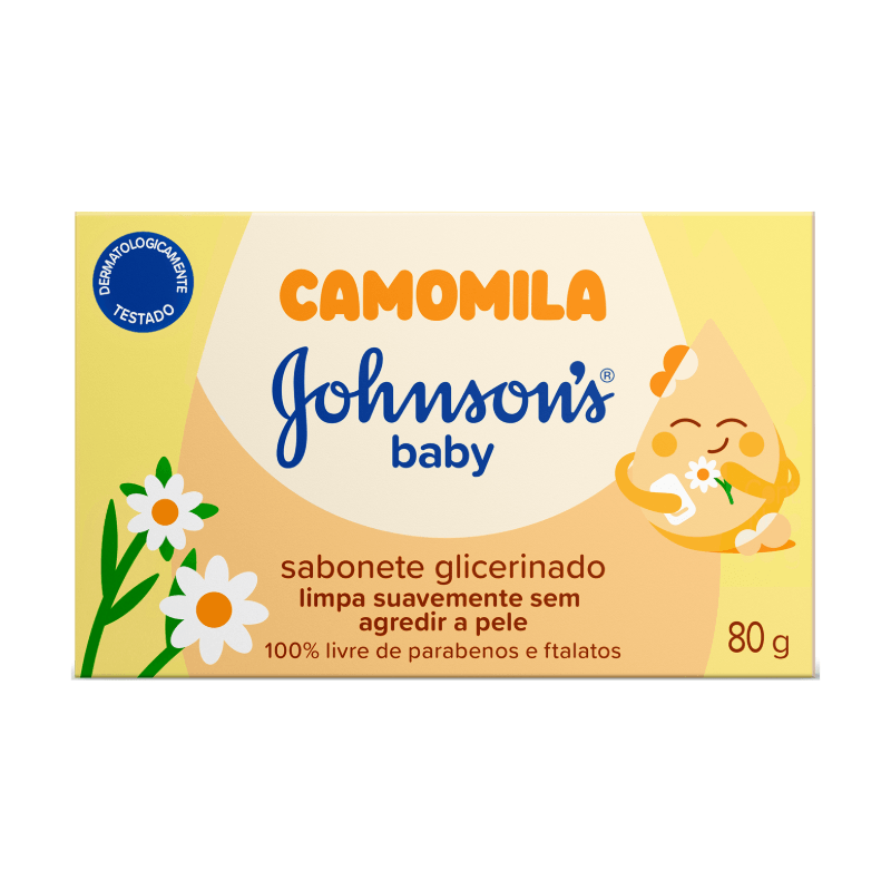Sabonete Infantil Johnson's Baby Camomila Barra 80g