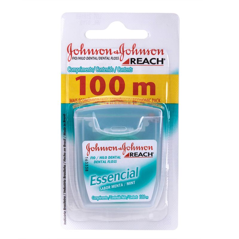 Fio Dental J&J Essencial Menta Com 100 Metros