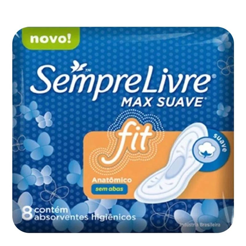 Absorvente S Livre Fit sem Abas 8 un