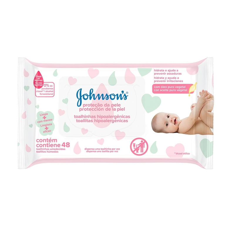 Lenco J&J Baby Extra Cuidado Com 48 Unidades