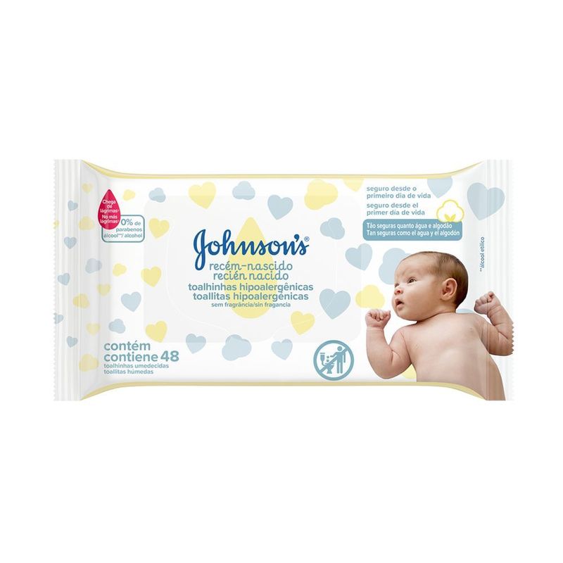 Lenco J&J Baby Recem Nascido Com 48 Unidades