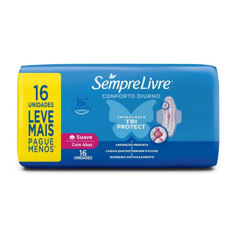 Absorvente S Livre com Abas L16p14 Adapt Plus Suave