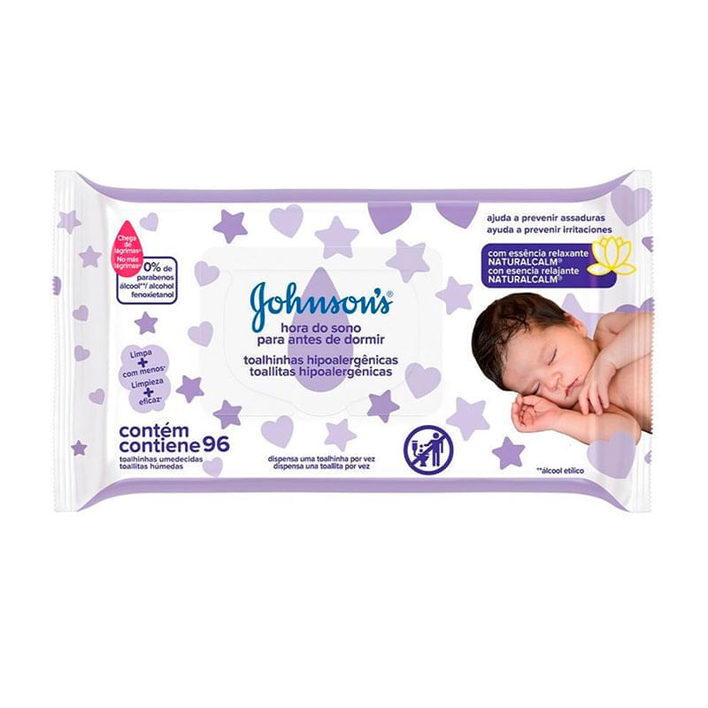 Lenco J&J Baby Umedecidos Hora Do Sono Com 96