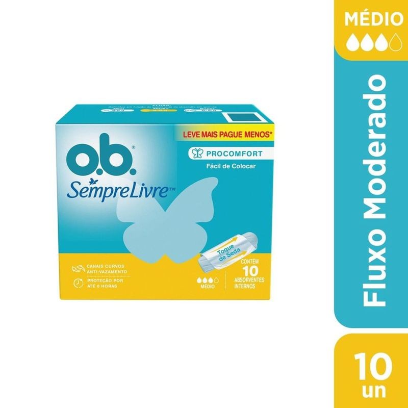Absorvente OB Lv10 Pg8 Medio