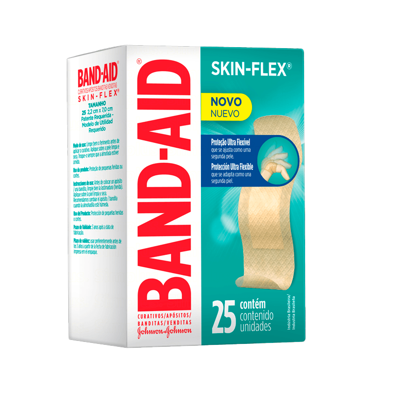 Curativo Band-Aid Skin Flex Com 25 Unidades