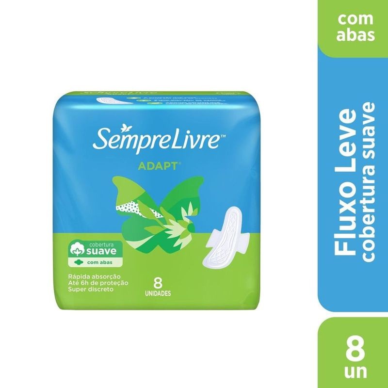 Absorvente S Livre Adapt Suave com Abas L8p7