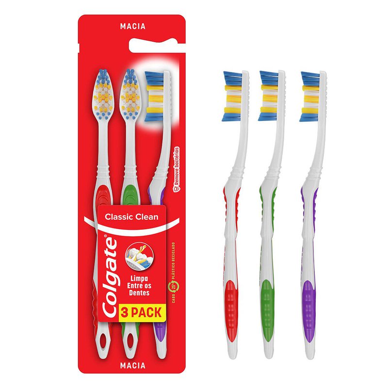 Escova Dental Colgate Classic Clean L3 P2