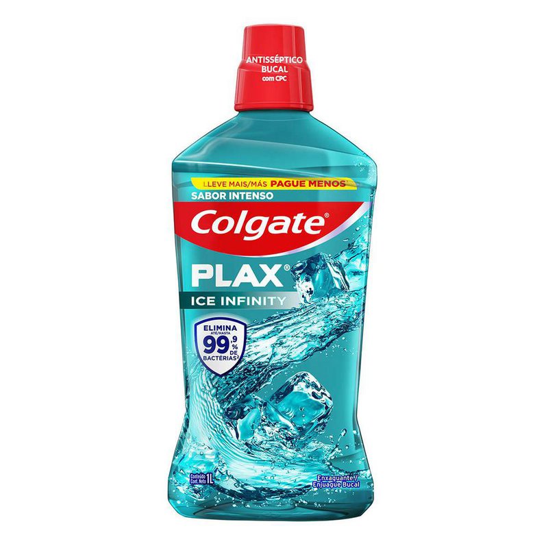 Enxaguante Bucal Plax Ice Infinity Leve1000ml Pague 700ml