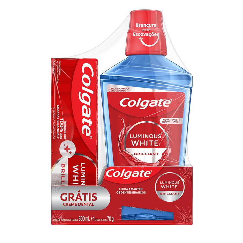 Enxaguante Bucal Plax Luminous 500ml + Cd Lum70g