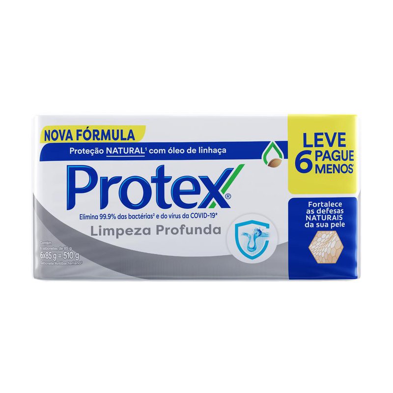 Sabonete Protex Limpeza Profunda 85g Leve 6 Pague 5