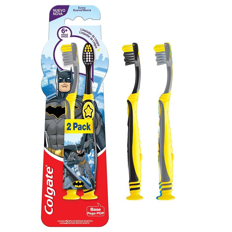 Escova Dental Colgate Batman & Mulher Maravilha Com 2