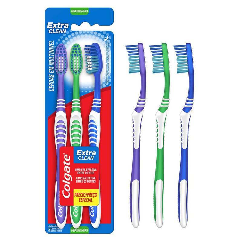 Escova Dental Colgate Extra Clean L3 P2