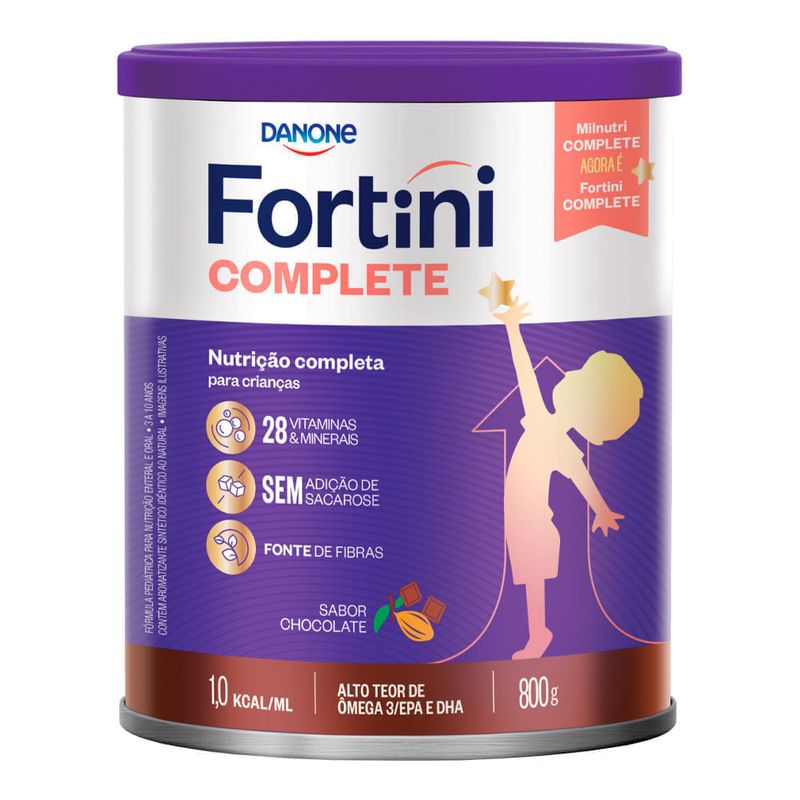 Formula Infantil Fortini Complete Danone Chocolate Lata 800g