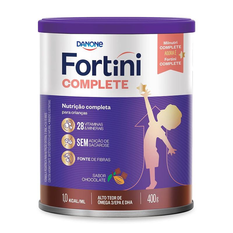 Suplemento Alimentar Infantil Fortini Complete Chocolate Lata 400g