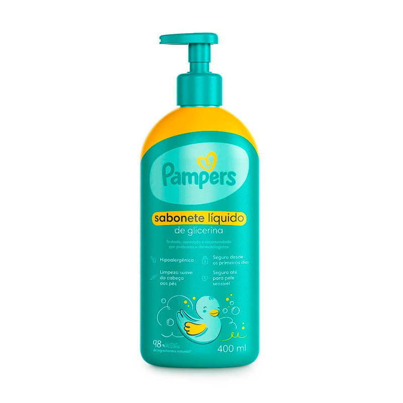 Sabonete Liquido Corporal Pampers Glicerina 400ml