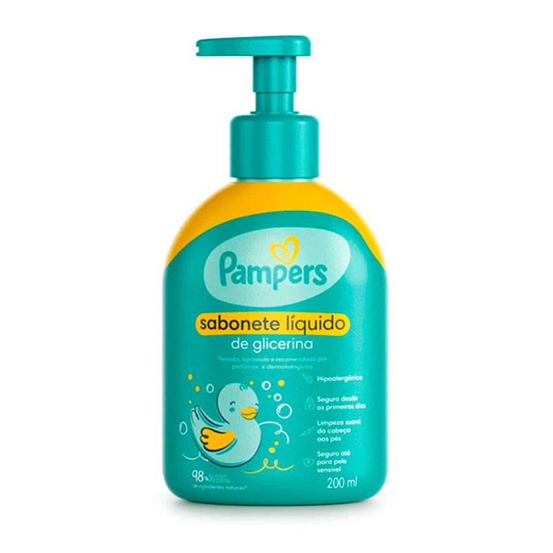 Sabonete Liquido Corporal Pampers Glicerina 200ml