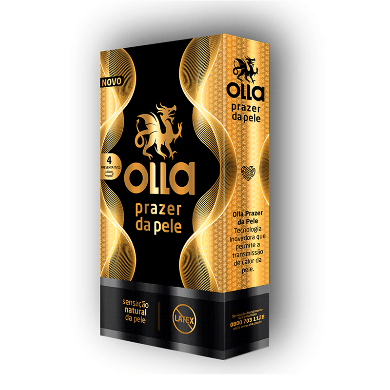 Preservativo Olla Prazer Da Pele 4 Unidades