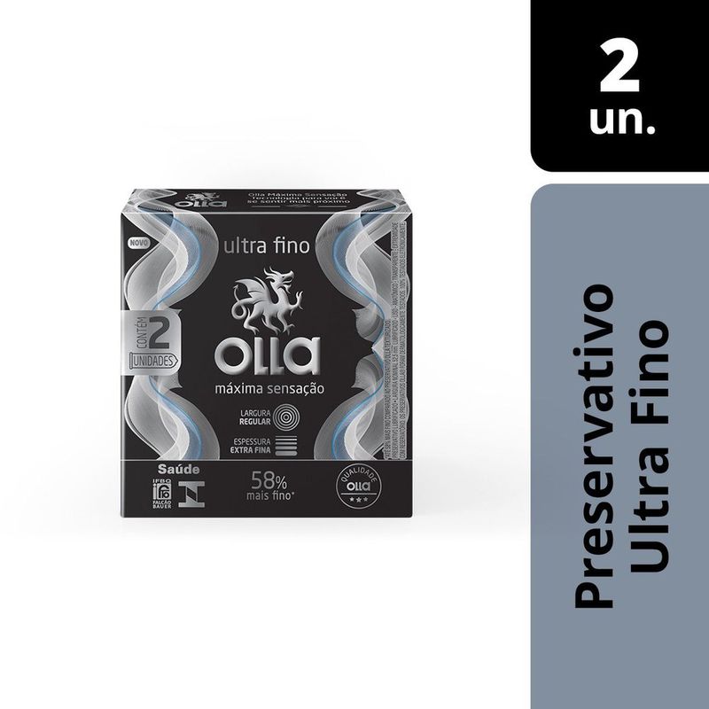 Preservativo Masculino Lubrificado Maxima Sensacao Olla Caixa 2 Unidades