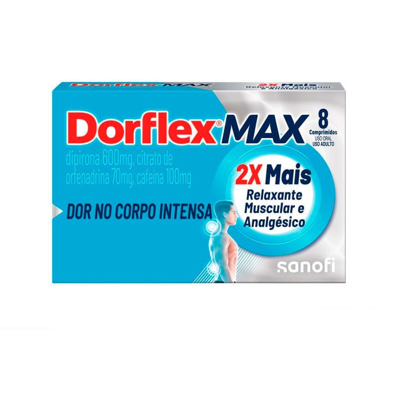Dorflex Max Analgesico E Relaxante Muscular 8 Comprimidos