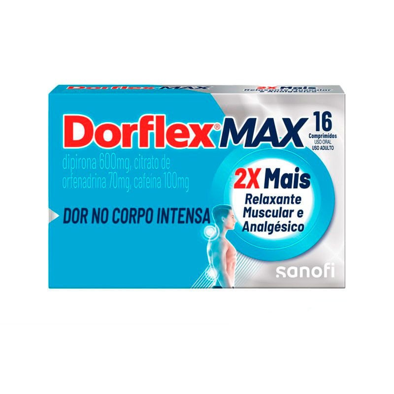 Dorflex Max Analgesico E Relaxante Muscular 16 Comprimidos