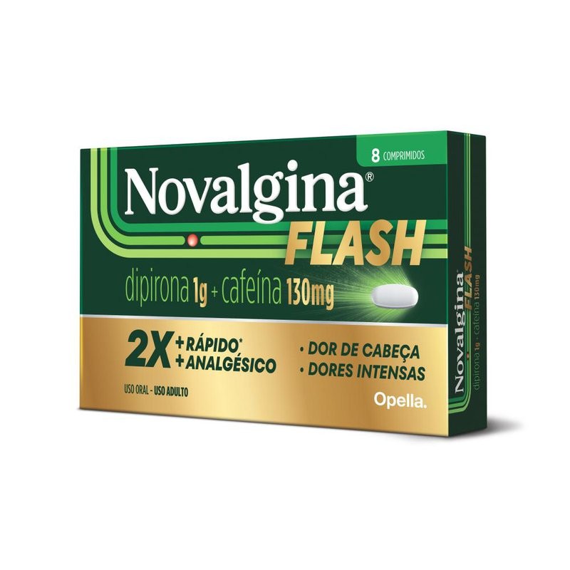 Novalgina Flash 1000 + 130mg c/8 Comprimidos