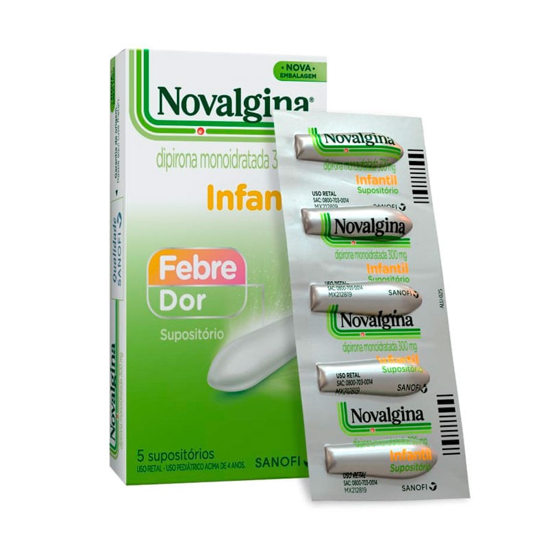 Novalgina Supositorio Infantil 300mg c/5
